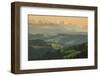 Emmental Valley and Swiss Alps in the Background, Berner Oberland, Switzerland-Jon Arnold-Framed Photographic Print