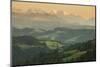 Emmental Valley and Swiss Alps in the Background, Berner Oberland, Switzerland-Jon Arnold-Mounted Photographic Print