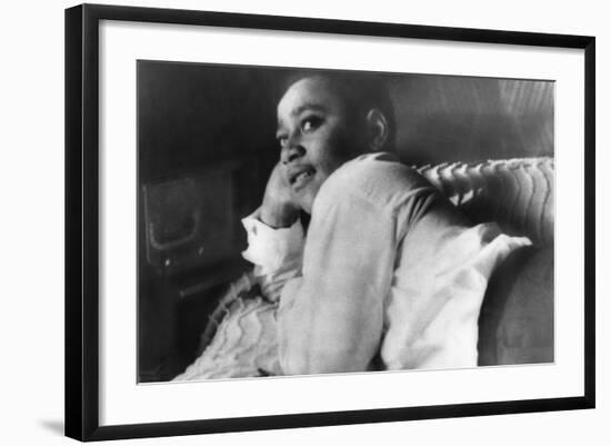 Emmett Till Lying on His Bed in His Chicago Home in 1955-null-Framed Photo