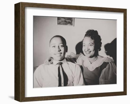 Emmett Till with His Mother, Mamie Bradley, Ca. 1950-null-Framed Photo