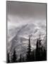 Emmons Glacier Reflects a Bit of Sunlight as Clouds Cover the Summit of Mount Rainier-John Froschauer-Mounted Photographic Print