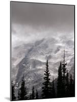 Emmons Glacier Reflects a Bit of Sunlight as Clouds Cover the Summit of Mount Rainier-John Froschauer-Mounted Photographic Print
