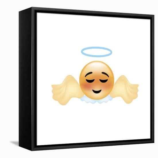 Emoji Angel-Ali Lynne-Framed Stretched Canvas