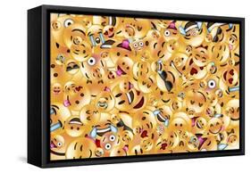 Emoji Big Scramble-Ali Lynne-Framed Stretched Canvas