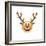 Emoji Big Smile Reindeer-Ali Lynne-Framed Giclee Print