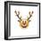 Emoji Big Smile Reindeer-Ali Lynne-Framed Giclee Print