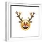 Emoji Big Smile Reindeer-Ali Lynne-Framed Giclee Print