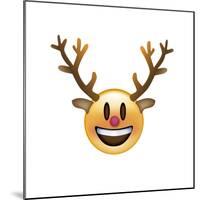 Emoji Big Smile Reindeer-Ali Lynne-Mounted Giclee Print