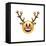 Emoji Big Smile Reindeer-Ali Lynne-Framed Stretched Canvas