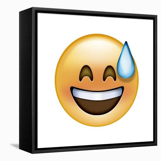 Emoji Big Smile Sweat-Ali Lynne-Framed Stretched Canvas