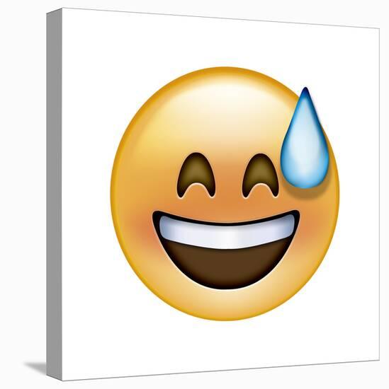 Emoji Big Smile Sweat-Ali Lynne-Stretched Canvas