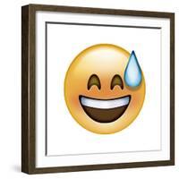 Emoji Big Smile Sweat-Ali Lynne-Framed Giclee Print