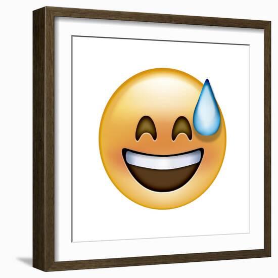 Emoji Big Smile Sweat-Ali Lynne-Framed Giclee Print