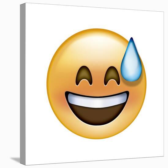 Emoji Big Smile Sweat-Ali Lynne-Stretched Canvas