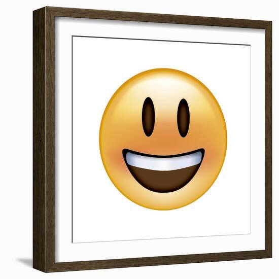 Emoji Big Smile-Ali Lynne-Framed Giclee Print