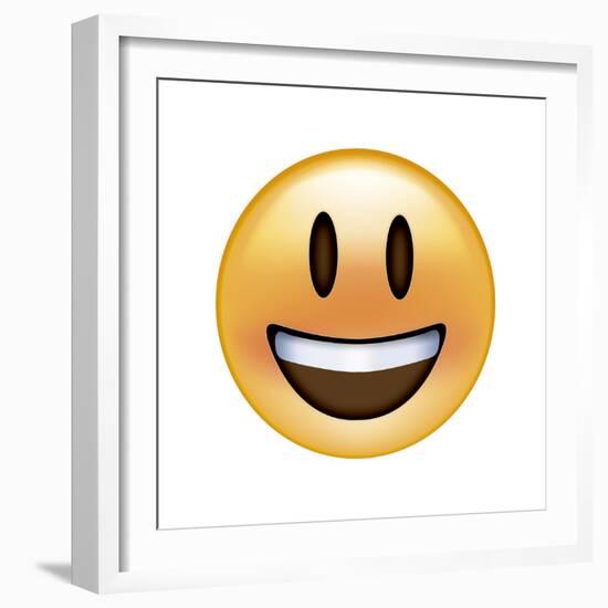 Emoji Big Smile-Ali Lynne-Framed Giclee Print