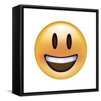 Emoji Big Smile-Ali Lynne-Framed Stretched Canvas