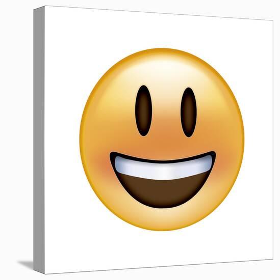 Emoji Big Smile-Ali Lynne-Stretched Canvas