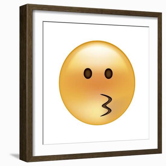 Emoji Circle Eye Kiss-Ali Lynne-Framed Giclee Print