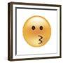 Emoji Circle Eye Kiss-Ali Lynne-Framed Giclee Print