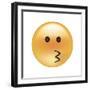 Emoji Circle Eye Kiss-Ali Lynne-Framed Giclee Print