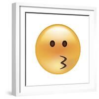 Emoji Circle Eye Kiss-Ali Lynne-Framed Giclee Print