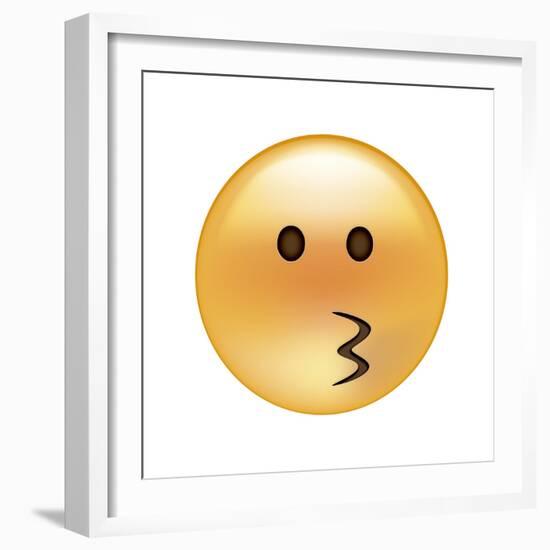 Emoji Circle Eye Kiss-Ali Lynne-Framed Giclee Print