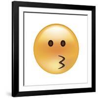 Emoji Circle Eye Kiss-Ali Lynne-Framed Giclee Print