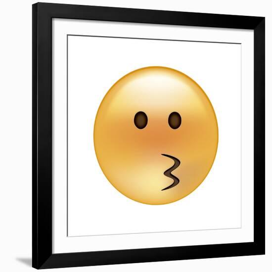 Emoji Circle Eye Kiss-Ali Lynne-Framed Giclee Print