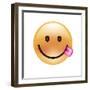 Emoji Circle Eye Yummy-Ali Lynne-Framed Giclee Print