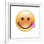 Emoji Circle Eye Yummy-Ali Lynne-Framed Giclee Print