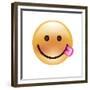 Emoji Circle Eye Yummy-Ali Lynne-Framed Giclee Print