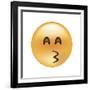 Emoji Crescent Eye Kiss-Ali Lynne-Framed Giclee Print