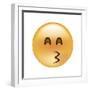 Emoji Crescent Eye Kiss-Ali Lynne-Framed Giclee Print