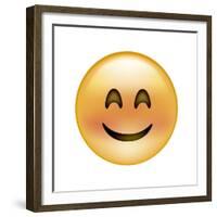 Emoji Crescent Eye Smile-Ali Lynne-Framed Giclee Print