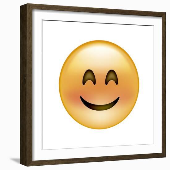 Emoji Crescent Eye Smile-Ali Lynne-Framed Giclee Print