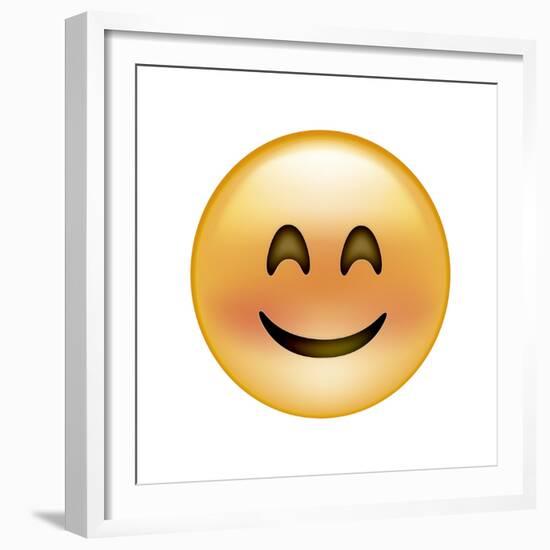 Emoji Crescent Eye Smile-Ali Lynne-Framed Giclee Print