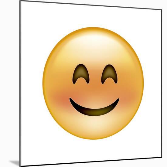Emoji Crescent Eye Smile-Ali Lynne-Mounted Giclee Print