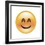 Emoji Crescent Eye Smile-Ali Lynne-Framed Giclee Print