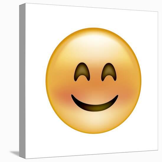 Emoji Crescent Eye Smile-Ali Lynne-Stretched Canvas