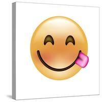 Emoji Crescent Eye Yummy-Ali Lynne-Stretched Canvas