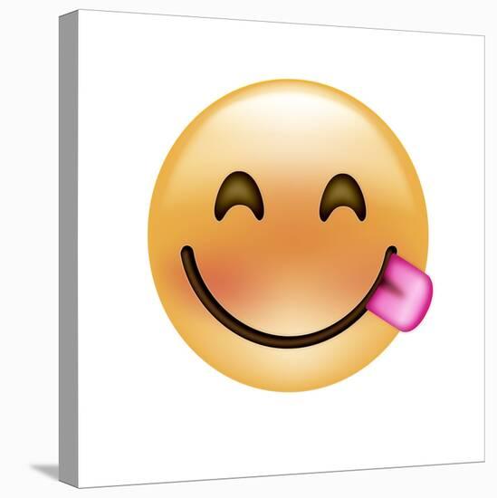 Emoji Crescent Eye Yummy-Ali Lynne-Stretched Canvas