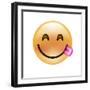 Emoji Crescent Eye Yummy-Ali Lynne-Framed Giclee Print