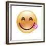 Emoji Crescent Eye Yummy-Ali Lynne-Framed Giclee Print