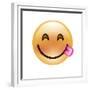 Emoji Crescent Eye Yummy-Ali Lynne-Framed Giclee Print