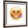 Emoji Crescent Eye Yummy-Ali Lynne-Framed Giclee Print