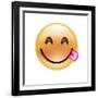 Emoji Crescent Eye Yummy-Ali Lynne-Framed Giclee Print