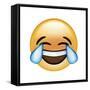 Emoji Cry Laugh-Ali Lynne-Framed Stretched Canvas