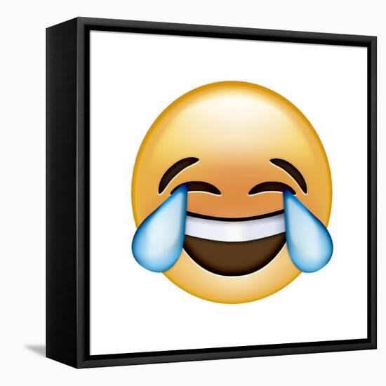 Emoji Cry Laugh-Ali Lynne-Framed Stretched Canvas