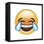 Emoji Cry Laugh-Ali Lynne-Framed Stretched Canvas